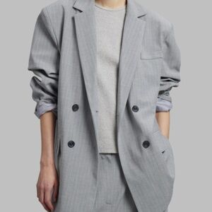 NWT Frankie Shop Sybil Blazer - Grey Pinstripe (XS)
